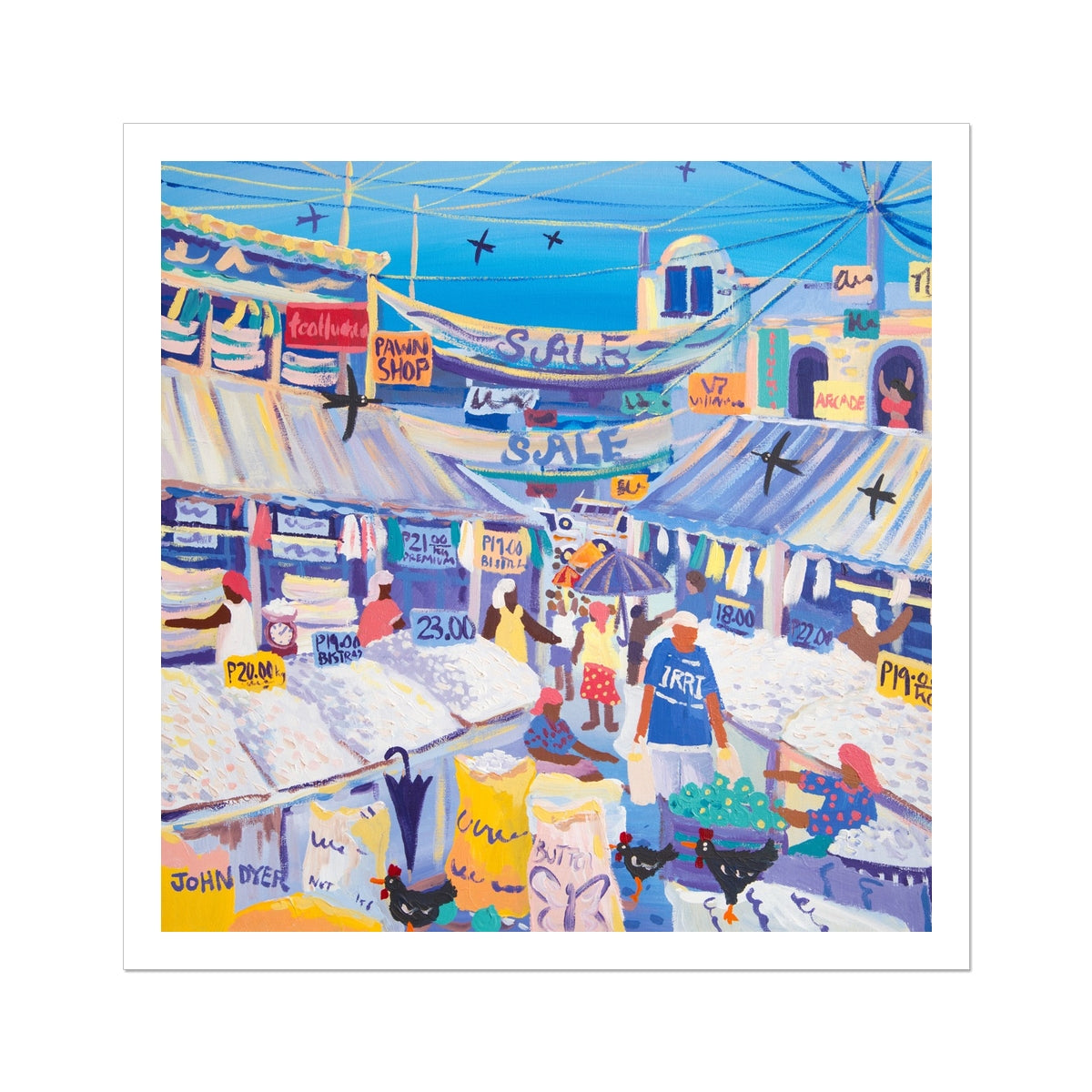 John Dyer Fine Art Print 'The Rice Market, Los Baños, the Philippines'. Open Edition Art Print