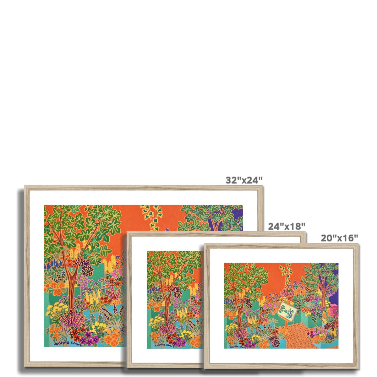 Joanne Short Framed Open Edition Cornish Art Print. 'The Painted Garden, Chelsea Flower Show'