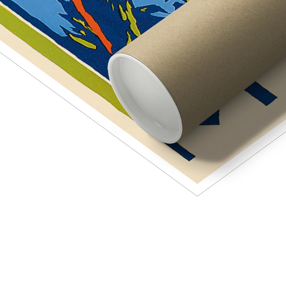 Vintage Travel Poster Print of Menton, France by Roger Broders. Open Edition Fine Art Print. Historic Art