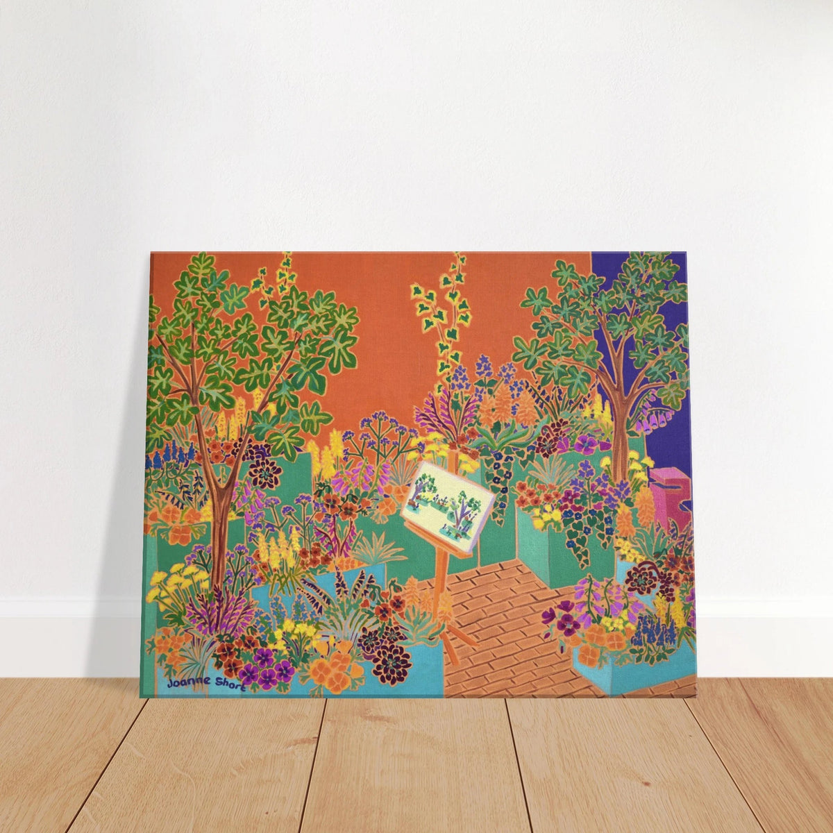 'The Painted Garden', 16x20 inch Canvas Art Print by Joanne Short
