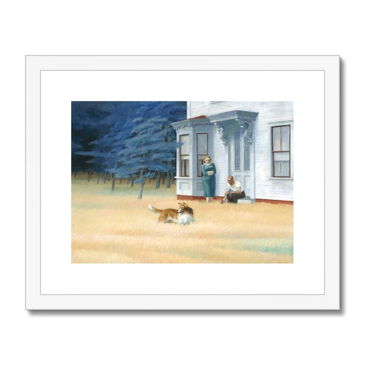 Cape Cod Evening by Edward Hopper. Framed Open Edition Fine Art Print. Historic Art