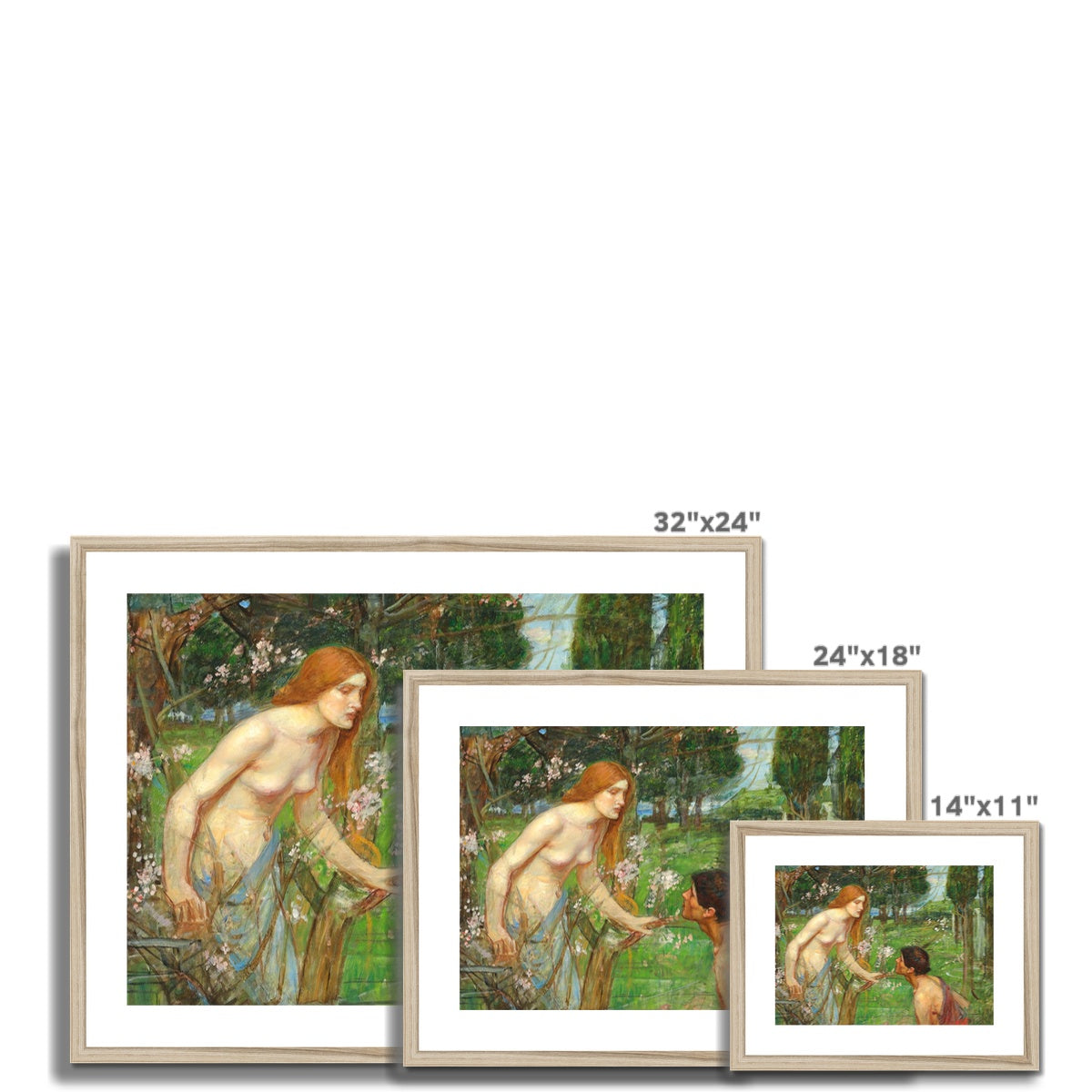 Study for &#39;Phylis and Demophoon&#39; by John William Waterhouse (1905). Greece Artwork Framed Open Edition Art Print. Greek Art Gallery Historic Art Print