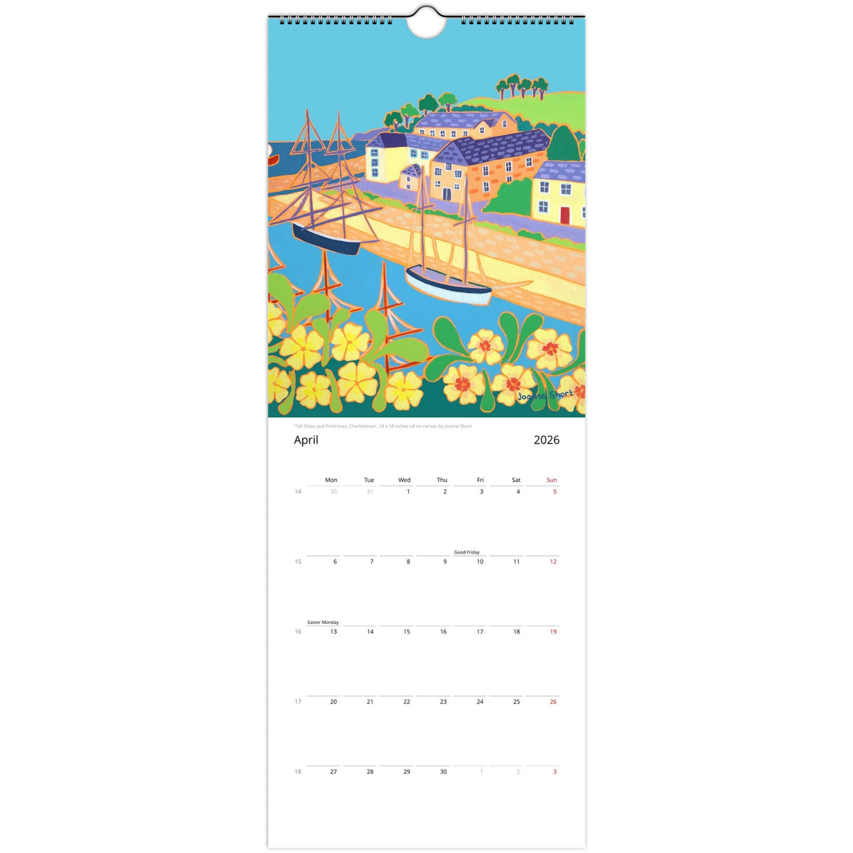 Joanne Short 2026 Cornwall Wall Art Calendar