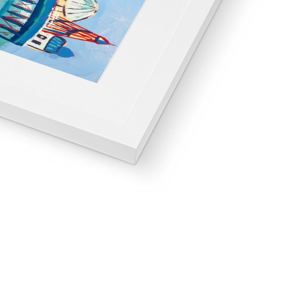 John Dyer Framed Open Edition Seaside Art Print. 'Flags on the Palace Pier, Brighton'