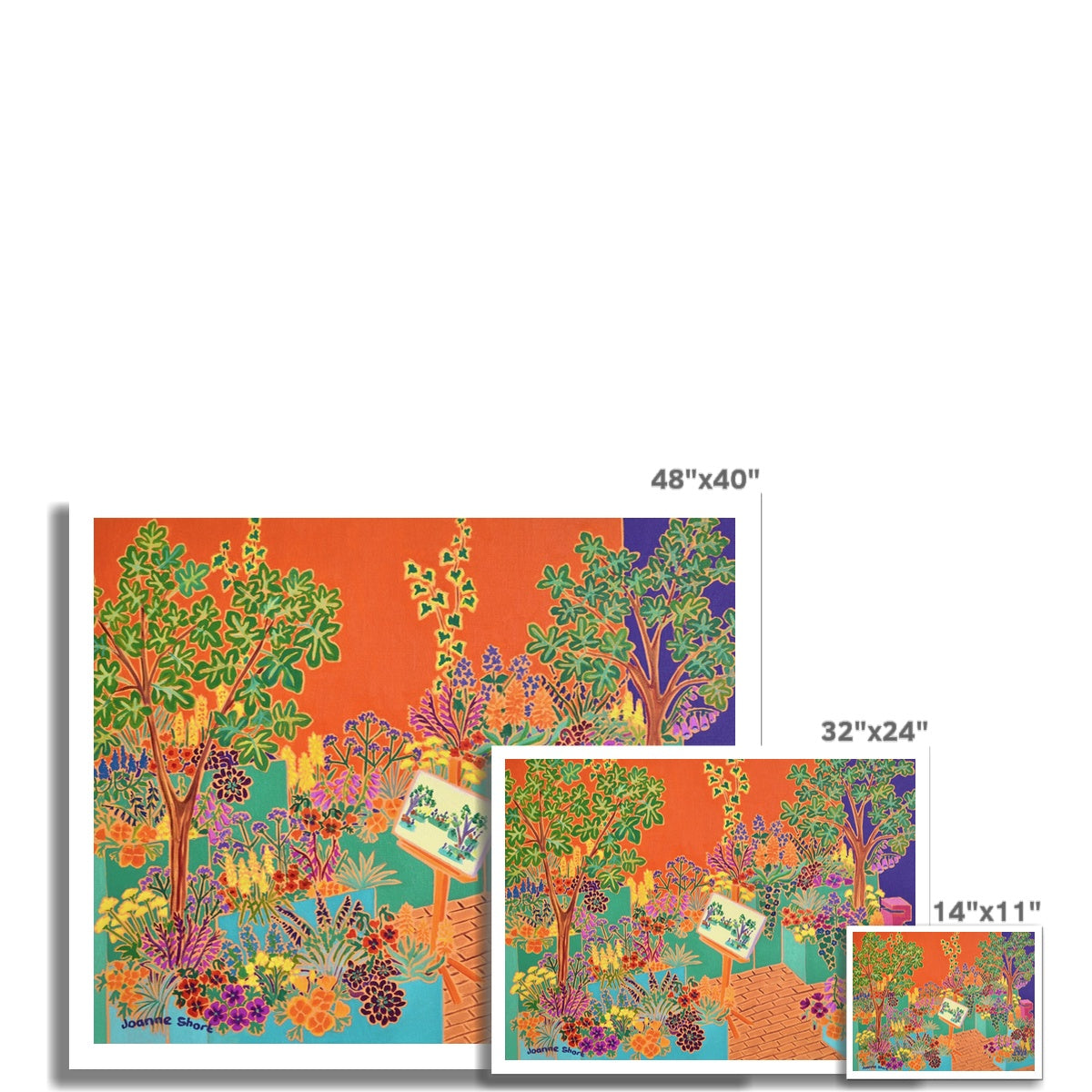 Joanne Short Open Edition Fine Art Print.'The Painted Garden, Chelsea Flower Show'. Floral Art Print