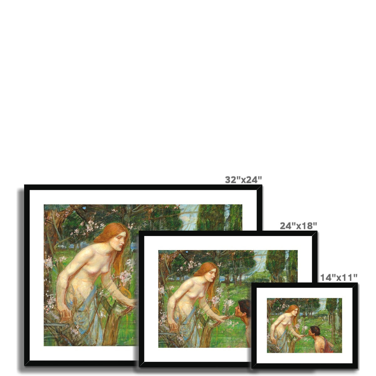 Study for &#39;Phylis and Demophoon&#39; by John William Waterhouse (1905). Greece Artwork Framed Open Edition Art Print. Greek Art Gallery Historic Art Print