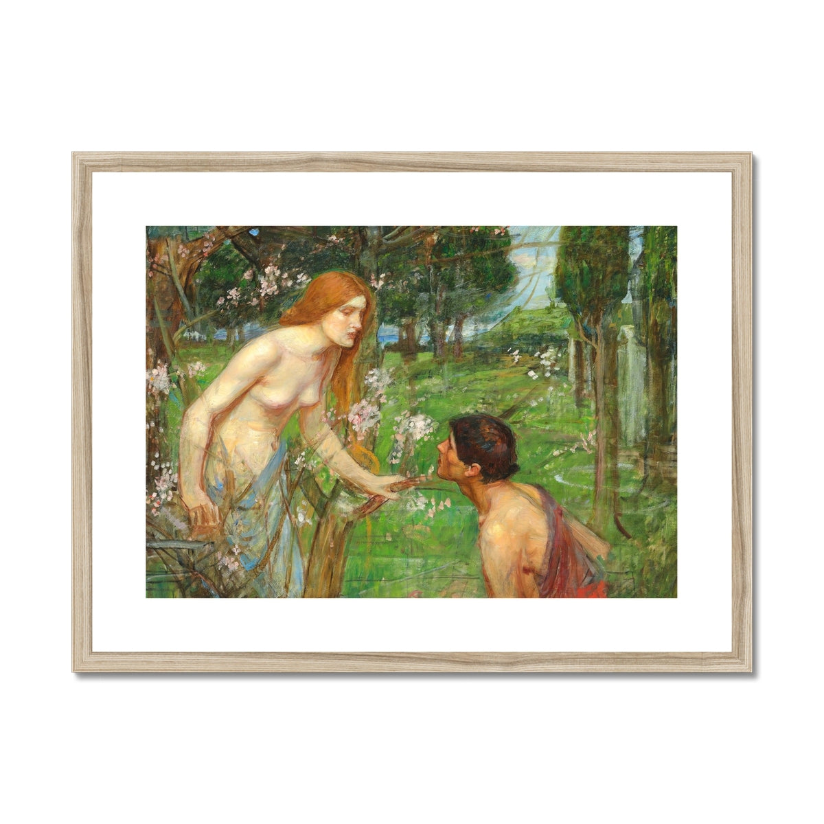 Study for &#39;Phylis and Demophoon&#39; by John William Waterhouse (1905). Greece Artwork Framed Open Edition Art Print. Greek Art Gallery Historic Art Print