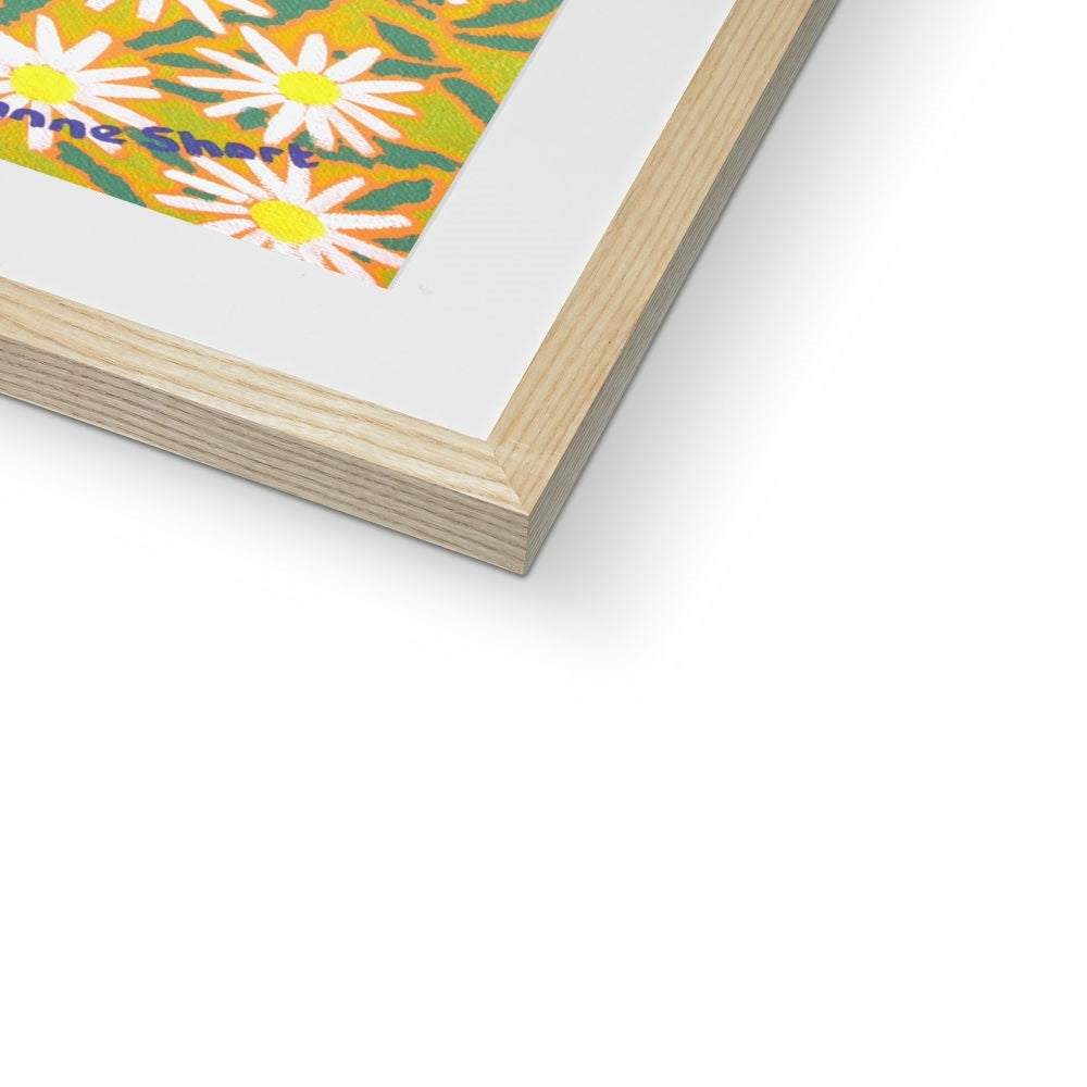 Joanne Short Framed Open Edition Cornish Art Print. 'Wildflowers on the Cliffs, Mullion'.