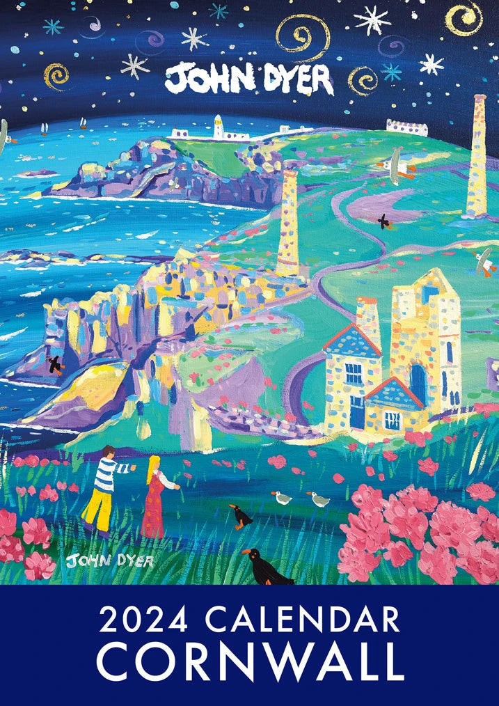 Calendar 2024. Cornwall Art Calendar by Cornish Artist John Dyer. UK Dates & Holidays. John Dyer