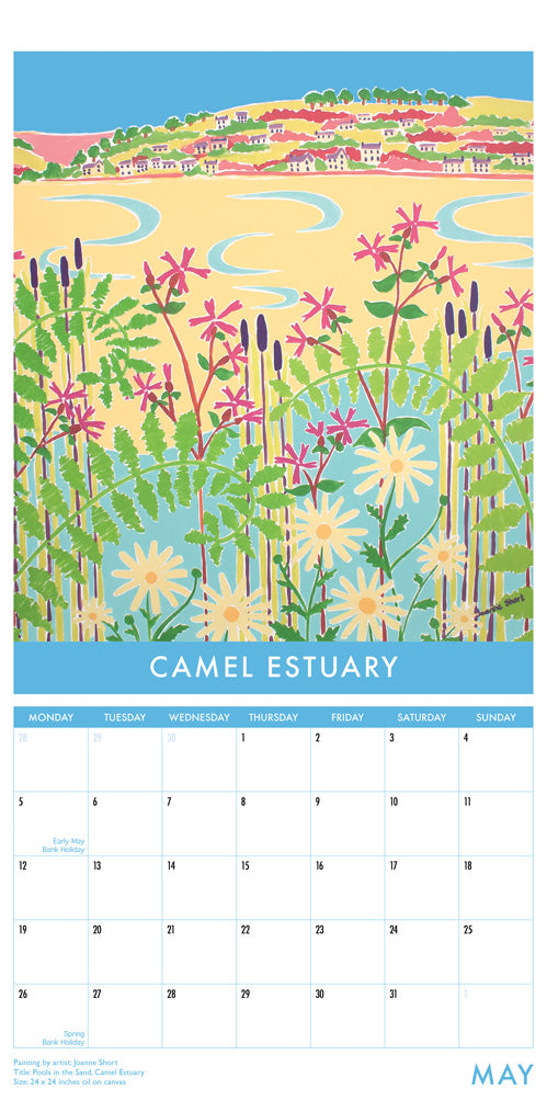 Calendar 2025. Cornwall Art Calendar by Cornish Artist John Dyer. UK Dates &amp; Holidays.Cornwall Art Calendar by Artists John Dyer &amp; Joanne Short. UK Dates and Holidays