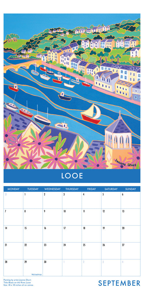 Calendar 2026. Cornwall Art Calendar by Cornish Artists John Dyer and Joanne Short. UK Dates & Holidays