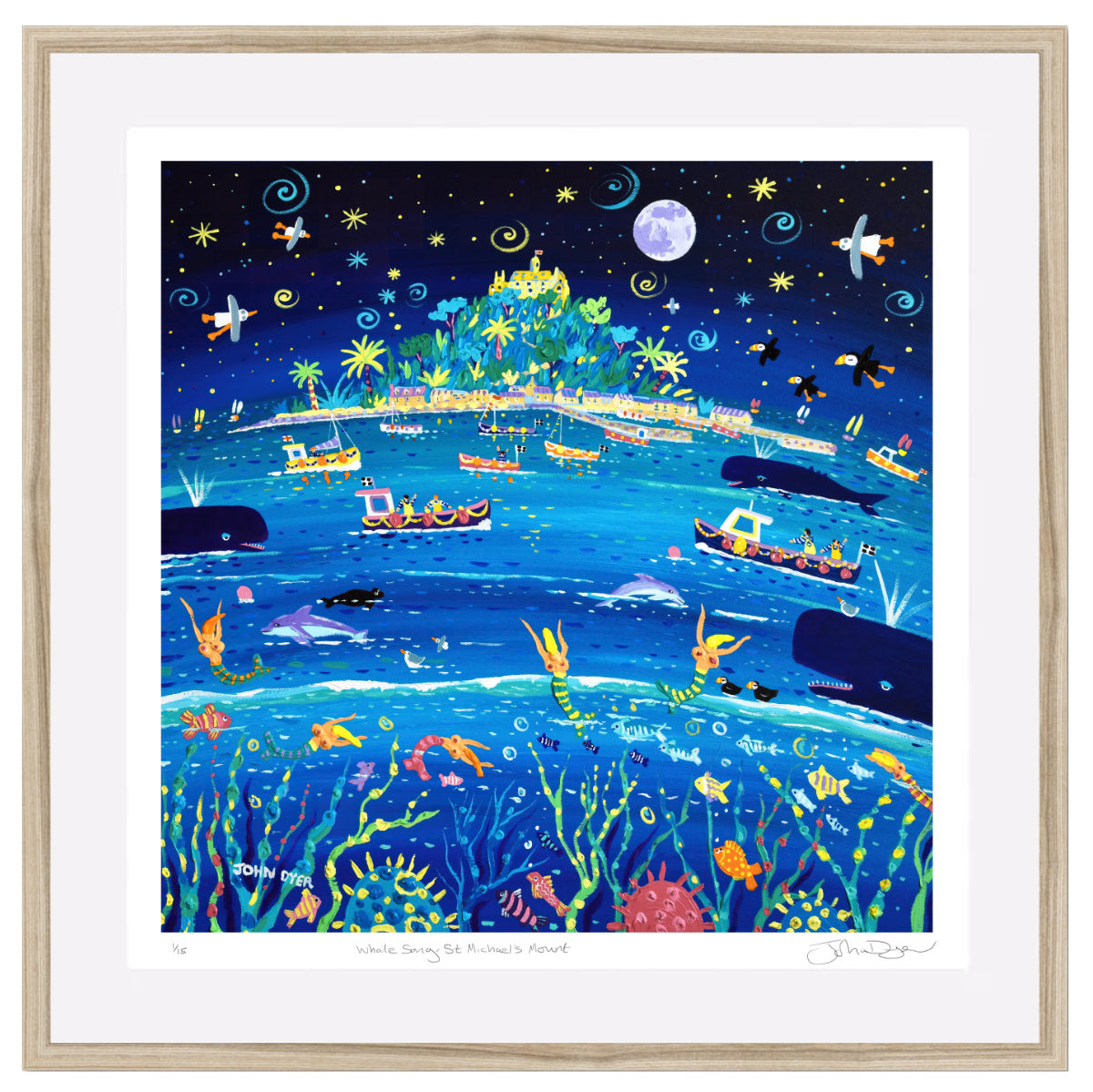 John Dyer Special Limited Edition Print &#39;Whale Song, St Michael&#39;s Mount&#39;