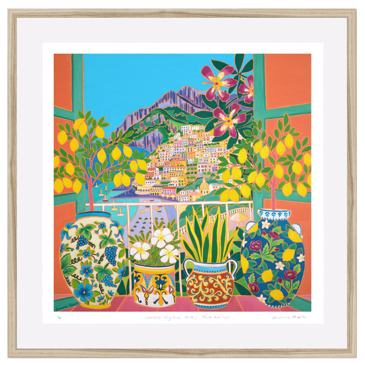 Joanne Short Special Limited Edition Print &#39;Lemons by the Sea, Positano, Italy&#39;