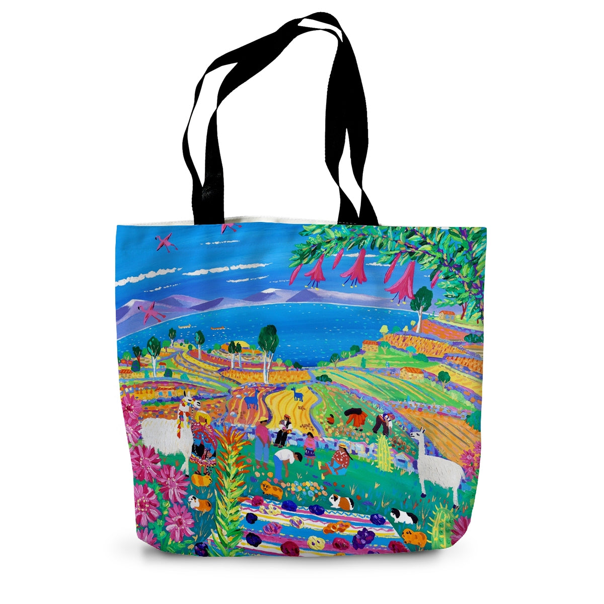 Colourful Potato Fiesta on Taquile Island, Peru by John Dyer Canvas Tote Bag