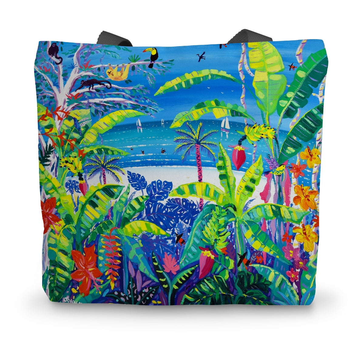 Tropical Banana Wildlife Beach, Costa Rica, Caribbean by John Dyer. Canvas Tote Bag