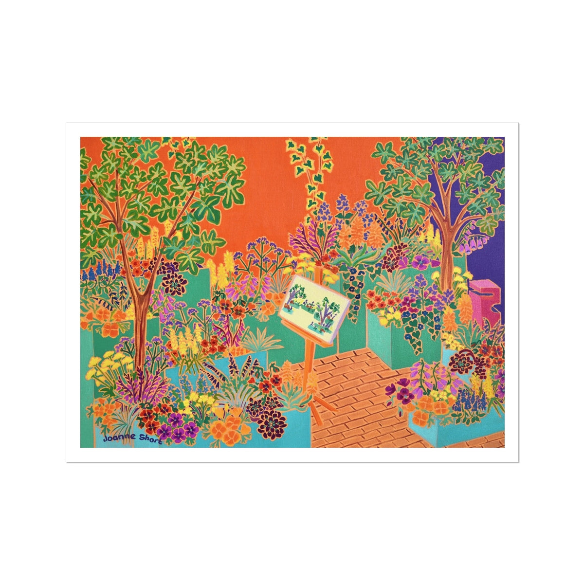 Joanne Short Open Edition Fine Art Print.'The Painted Garden, Chelsea Flower Show'. Floral Art Print