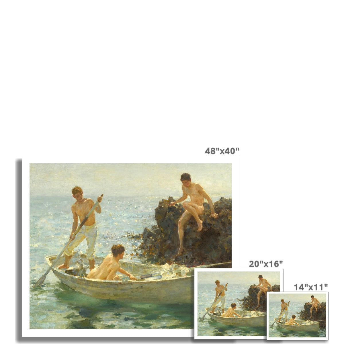 Henry Scott Tuke Open Edition Art Print. The Bathing Cove. Art Gallery Historic Art