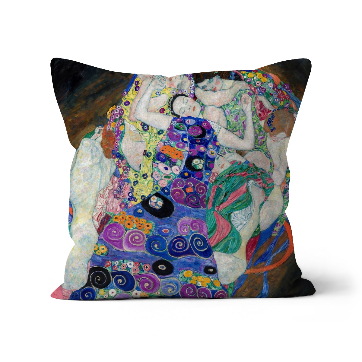 The Maiden. Classic Art Cushion by Gustav Klimt
