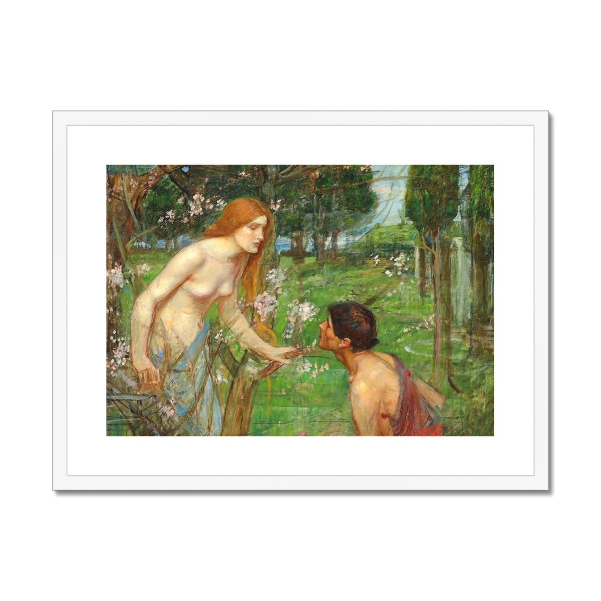 Study for &#39;Phylis and Demophoon&#39; by John William Waterhouse (1905). Greece Artwork Framed Open Edition Art Print. Greek Art Gallery Historic Art Print