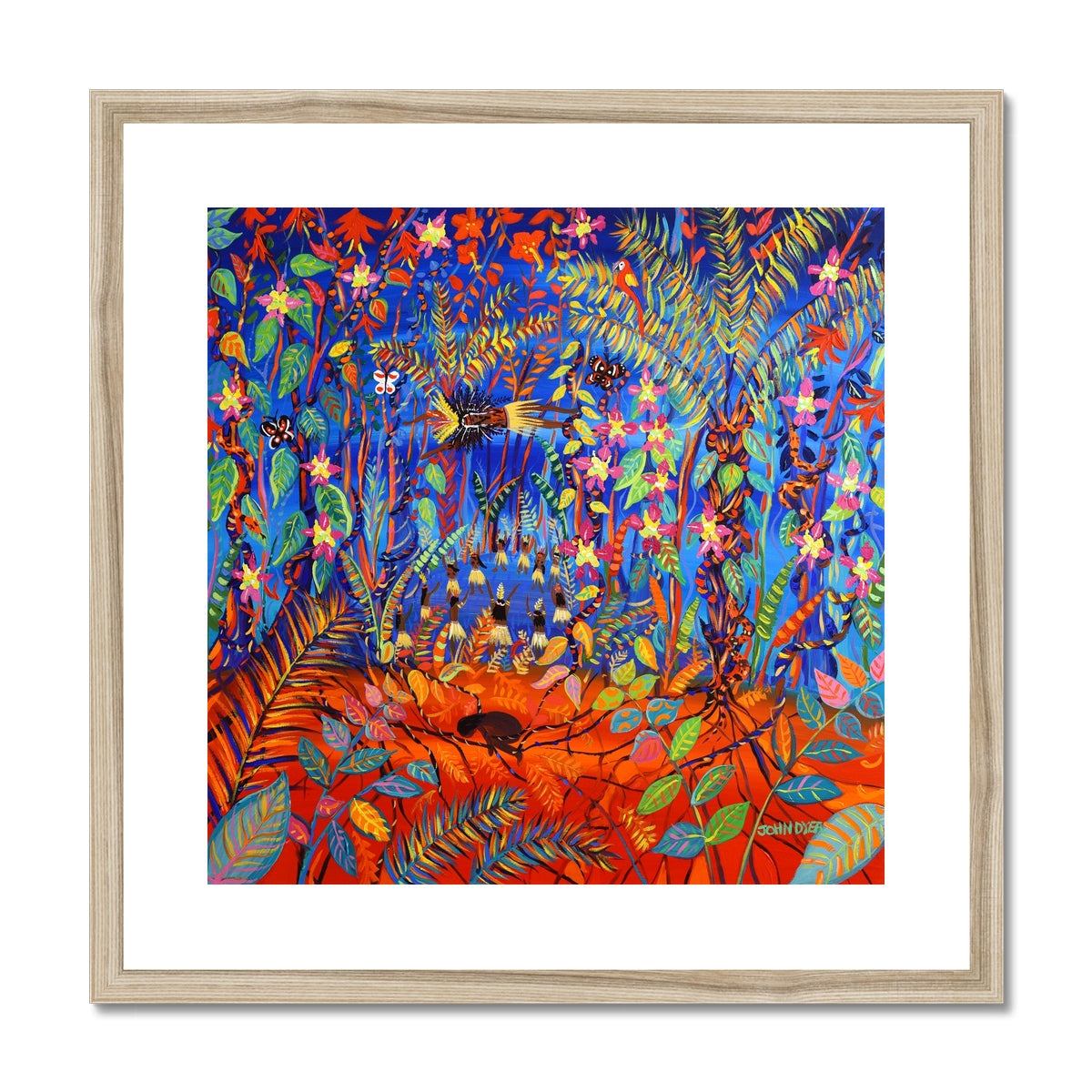 John Dyer Framed Open Edition Cornish Fine Art Print. &#39;The Creation of Ayahuasca in the Amazon Rainforest&#39;.