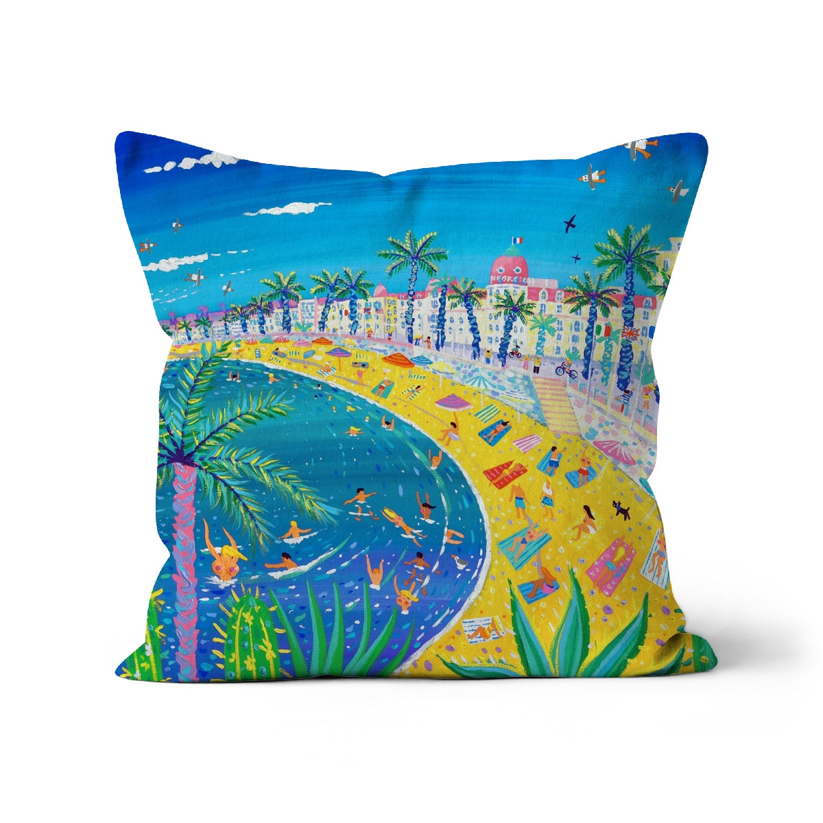 Sexy Curves, Nice, France. Art Cushion by John Dyer