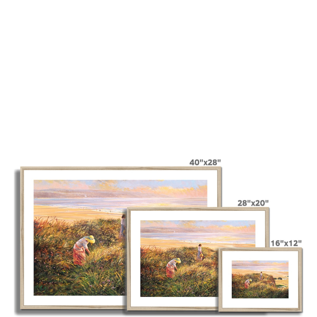 'Evening on the Cliffs' by Ted Dyer. Framed Open Edition Coastal Cornish Fine Art Print.