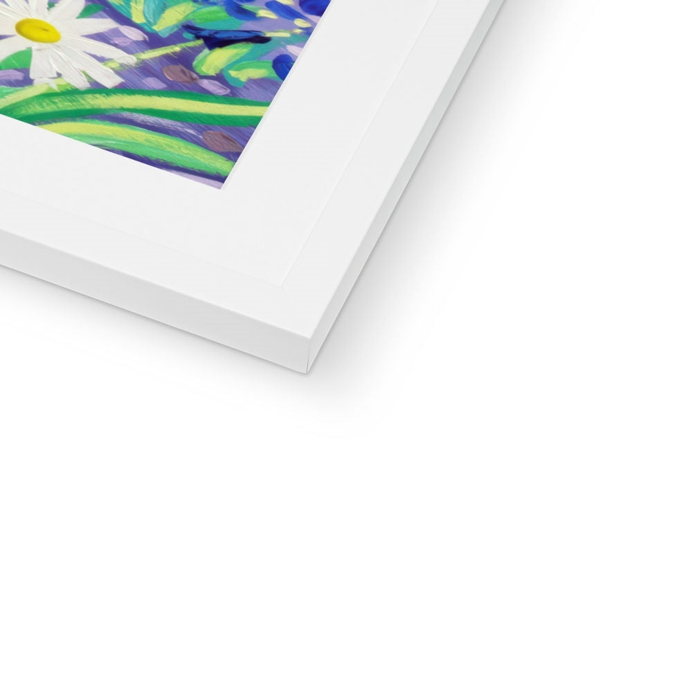 John Dyer Framed Open Edition Cornish Fine Art Print. 'Picking the Agapanthus, Mount's Bay'.