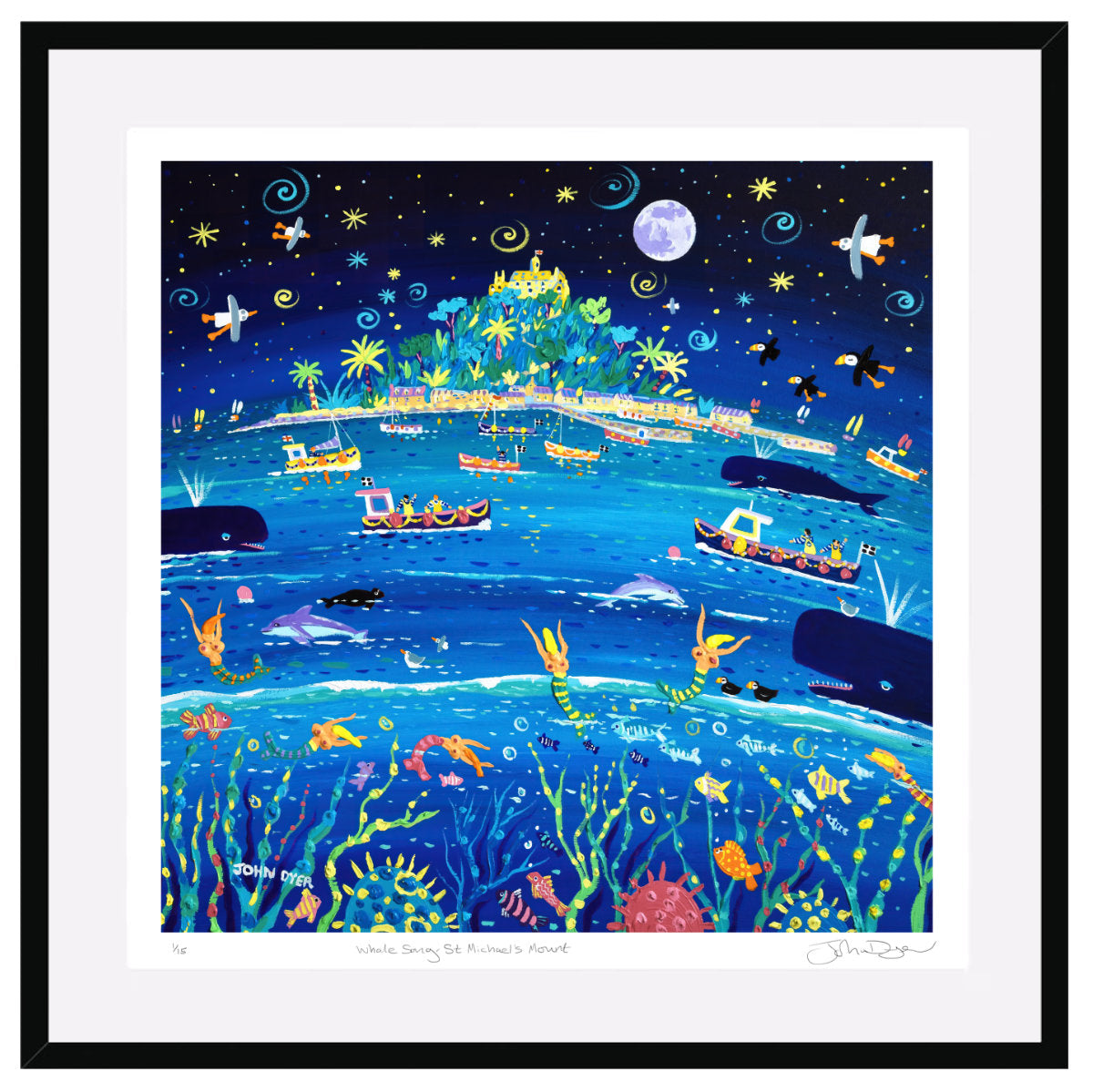 John Dyer Special Limited Edition Print &#39;Whale Song, St Michael&#39;s Mount&#39;