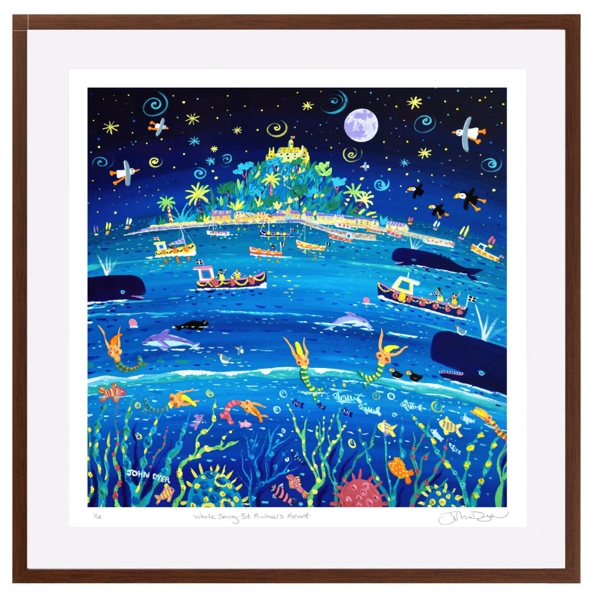 John Dyer Special Limited Edition Print &#39;Whale Song, St Michael&#39;s Mount&#39;