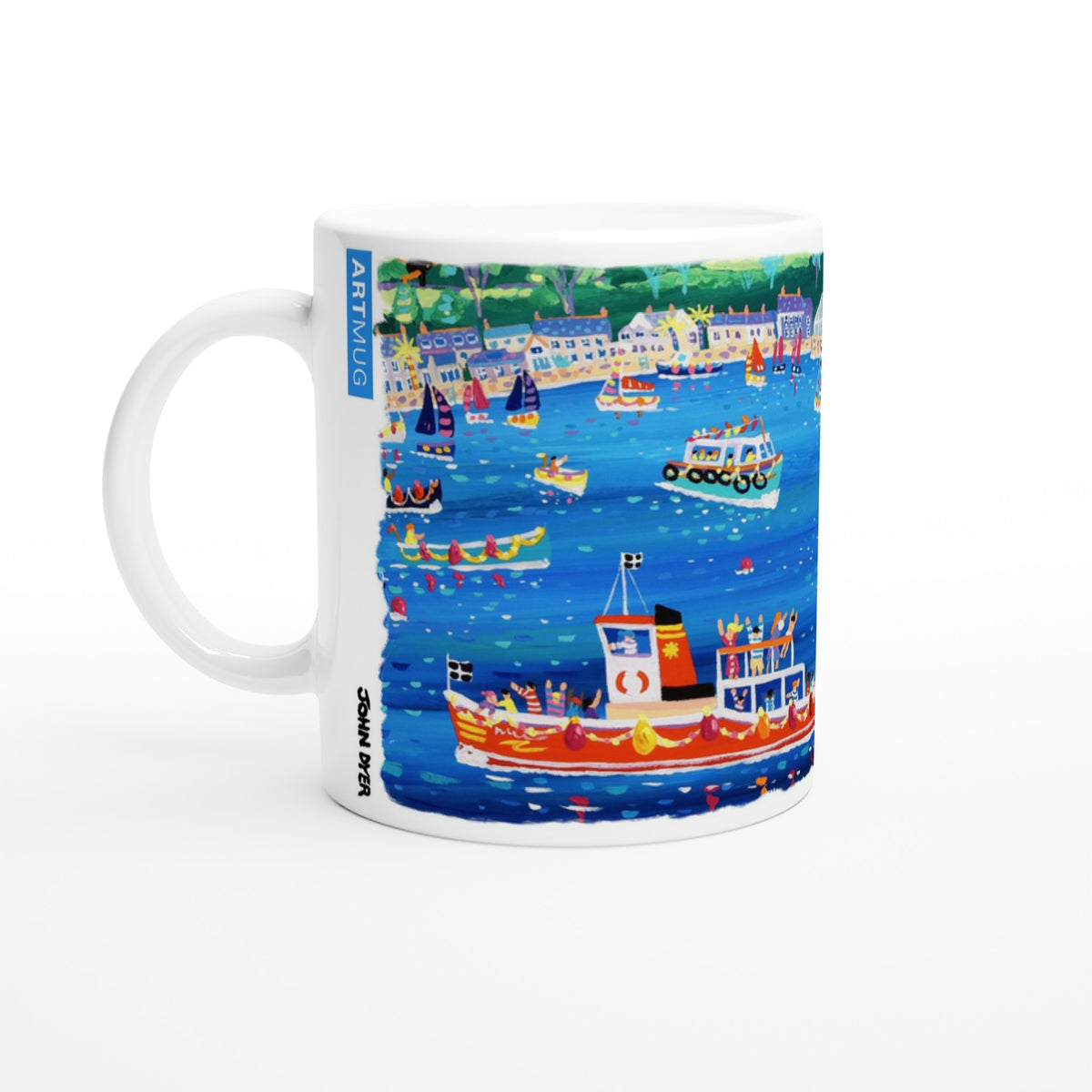 John Dyer Ceramic Cornish Art Mug. Falmouth Ferries