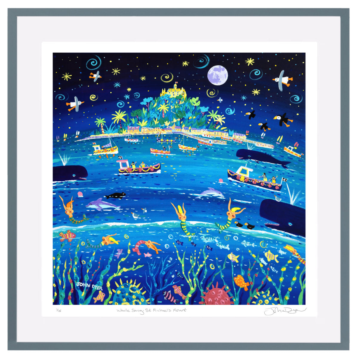 John Dyer Special Limited Edition Print &#39;Whale Song, St Michael&#39;s Mount&#39;