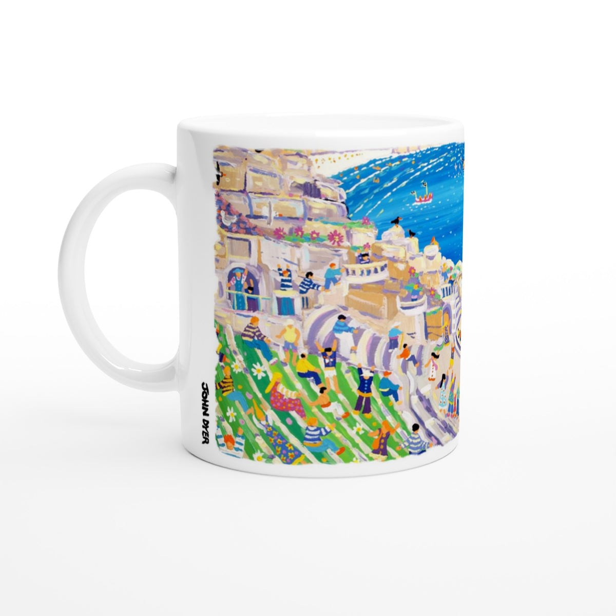 John Dyer Ceramic Cornish Art Mug. Minack Theatre Cornwall