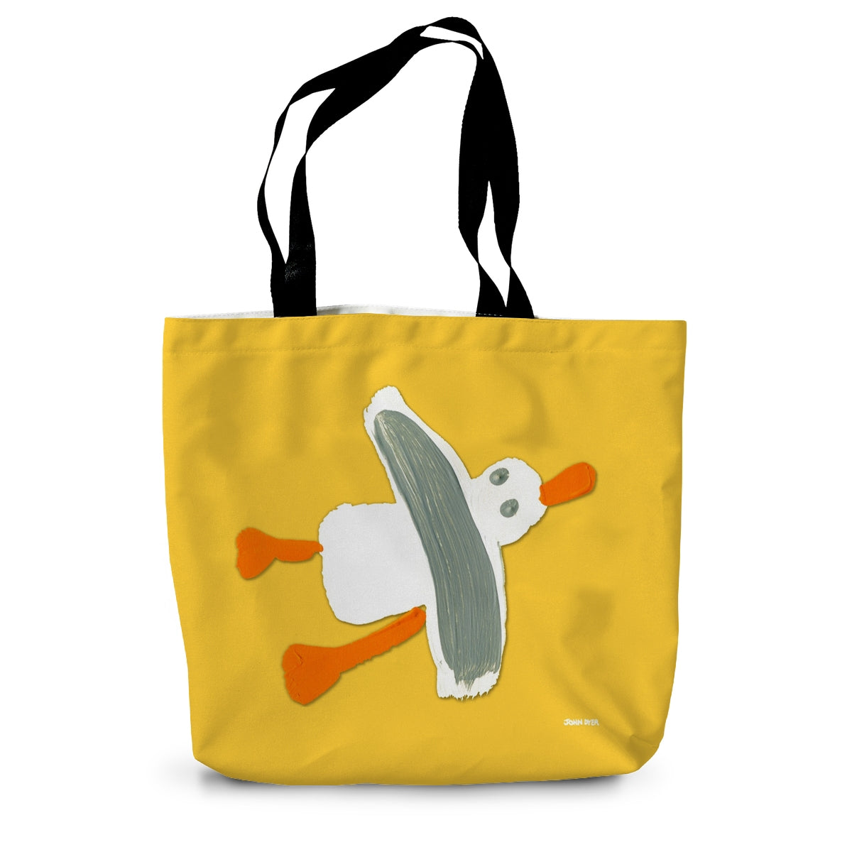 Cornish Seagull by John Dyer Yellow Canvas Tote Bag