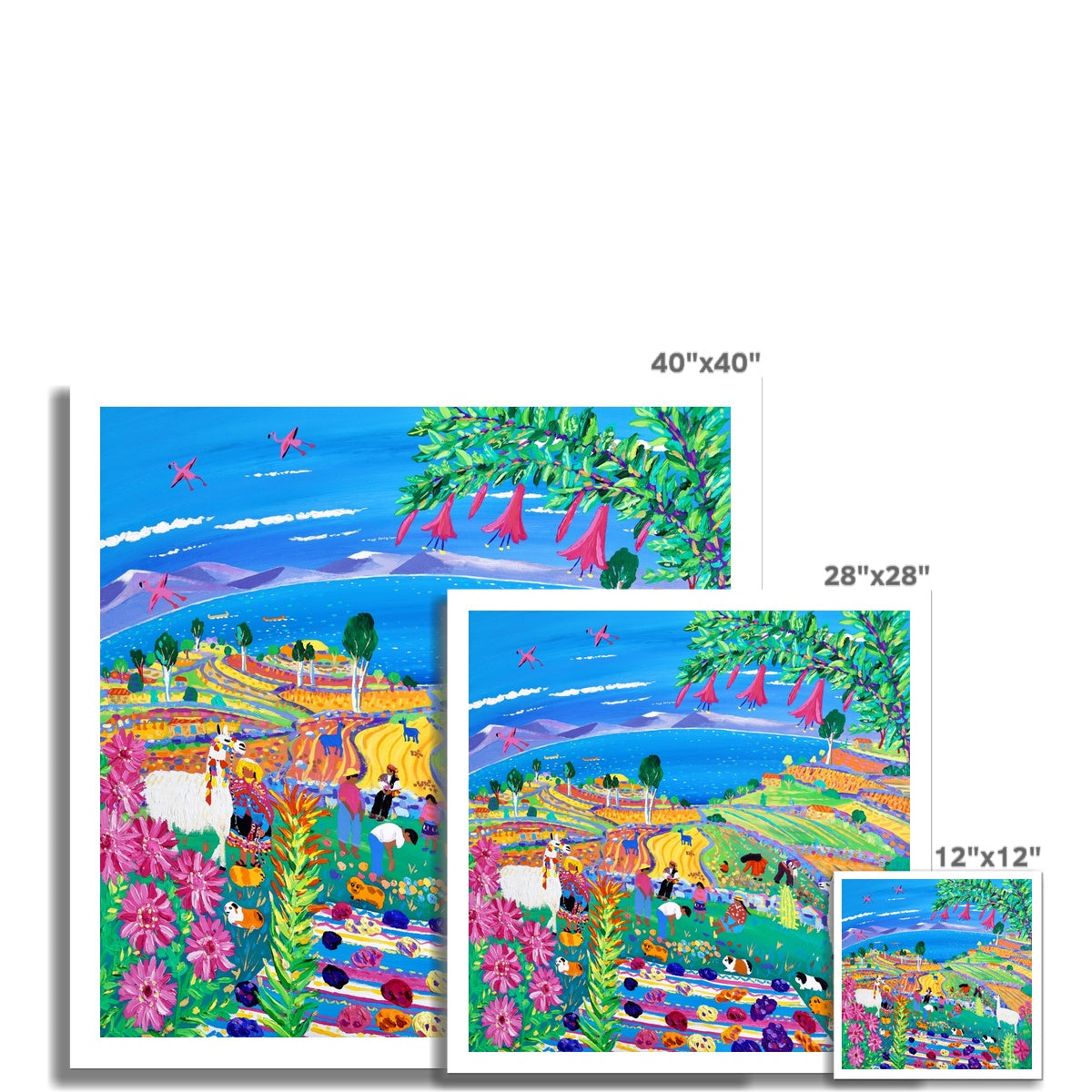 John Dyer Fine Art Peruvian Print 'Colourful Potato Fiesta on Taquile Island, Peru'. Open Edition Art Print