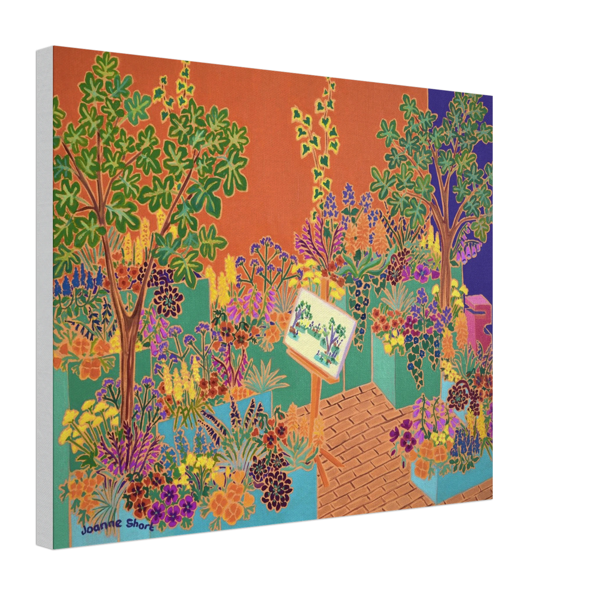 'The Painted Garden', 16x20 inch Canvas Art Print by Joanne Short