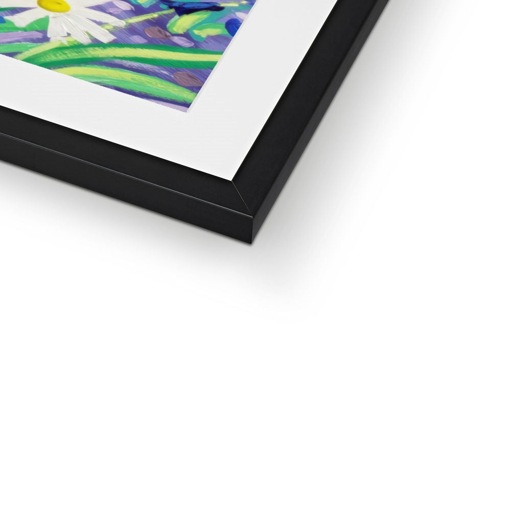 John Dyer Framed Open Edition Cornish Fine Art Print. 'Picking the Agapanthus, Mount's Bay'.