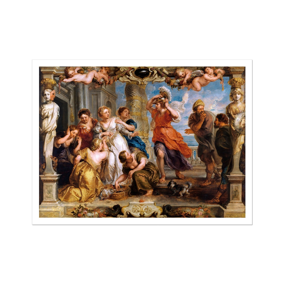 Peter Paul Rubens Greece Artwork. Open Edition Art Print. &#39;Achilles Discovered by Ulysses among the Daughters of Lycomedes&#39; (1630-1635). Greek Art Gallery, Art Gallery Historic Art