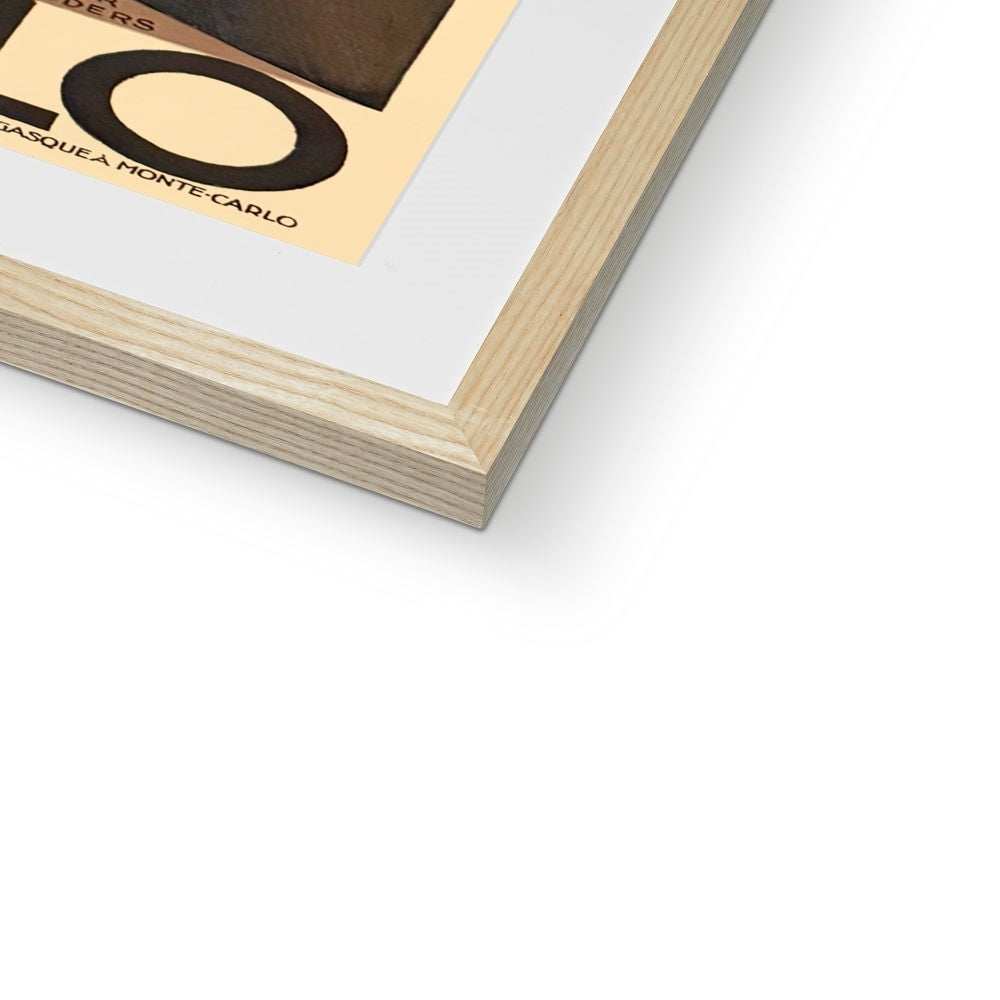 Vintage Travel Poster Print of Monte-Carlo Masters Tennis, Monaco by Roger Broders. Open Edition Fine Art Print. Historic Art Framed and Mounted Print