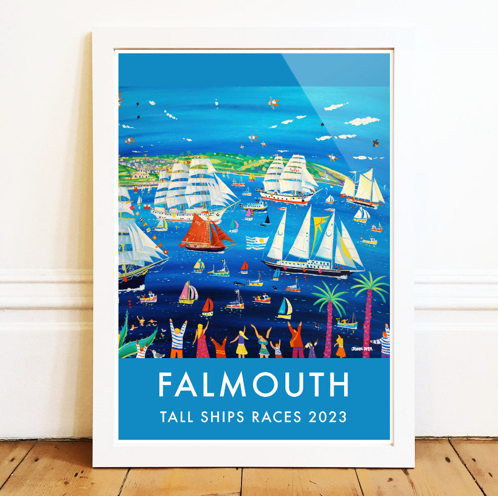 Wall Art Poster Print by John Dyer for the Falmouth Tall Ships Races Magellan - Elcano 2023