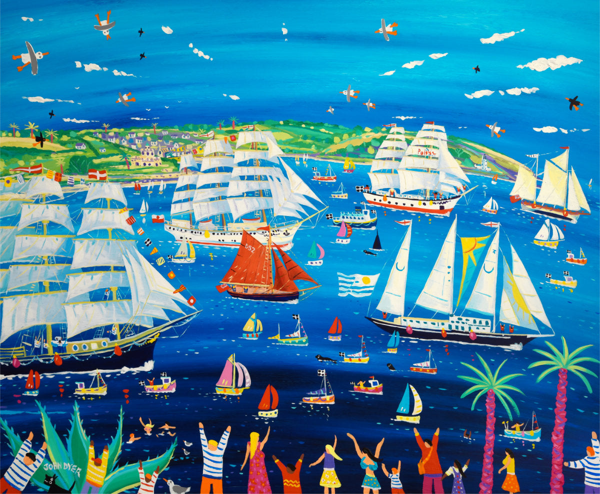 Falmouth Tall Ships Official Cornwall Art Limited Edition Print. 'Tall Ships and Small Ships 2023' by John Dyer