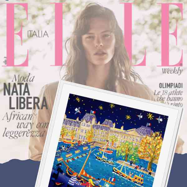 International Press featuring art from the John Dyer Gallery - snippet of Elle Italia featured