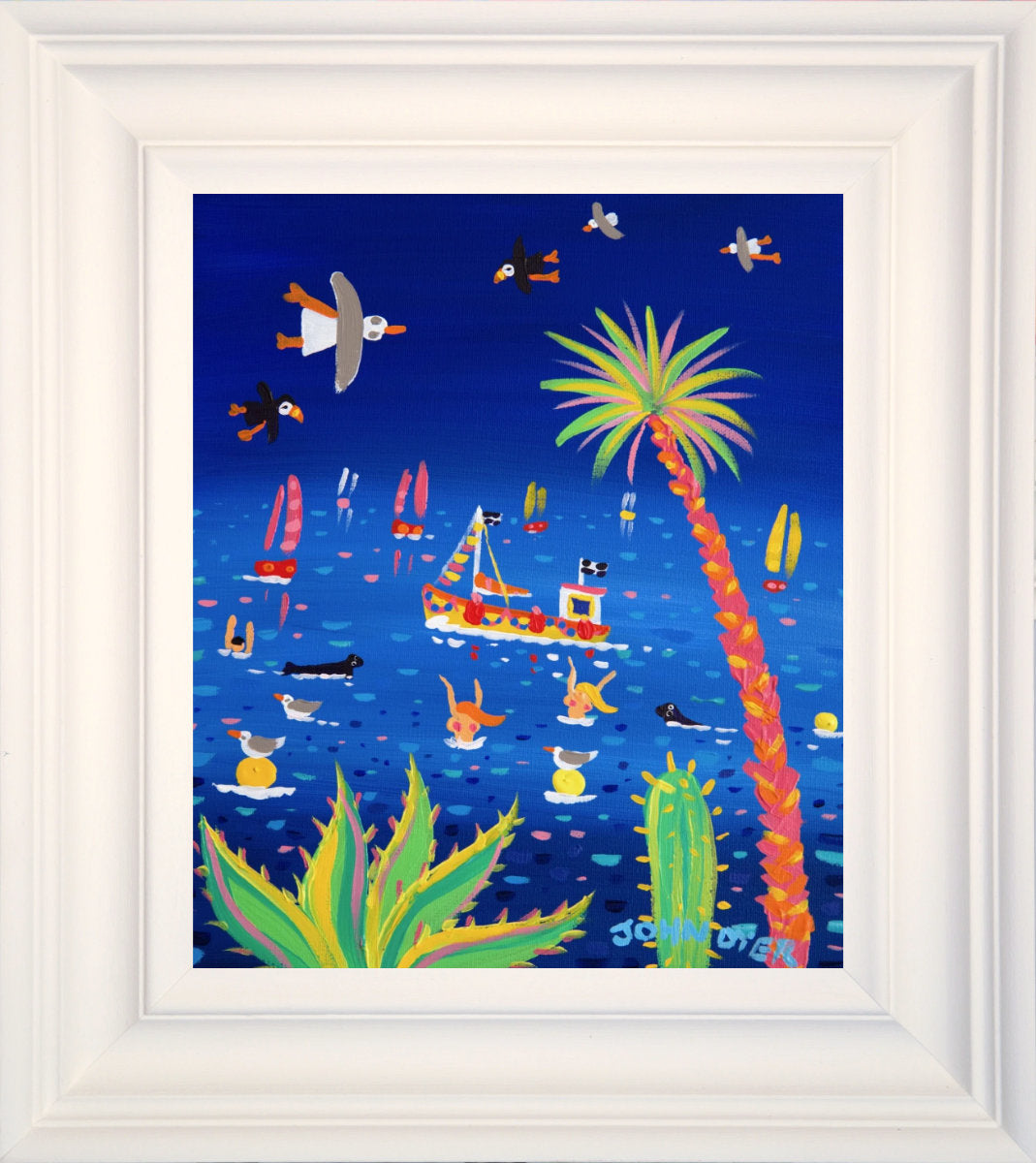John Dyer Painting. Tropical Cornish Summer. John Dyer