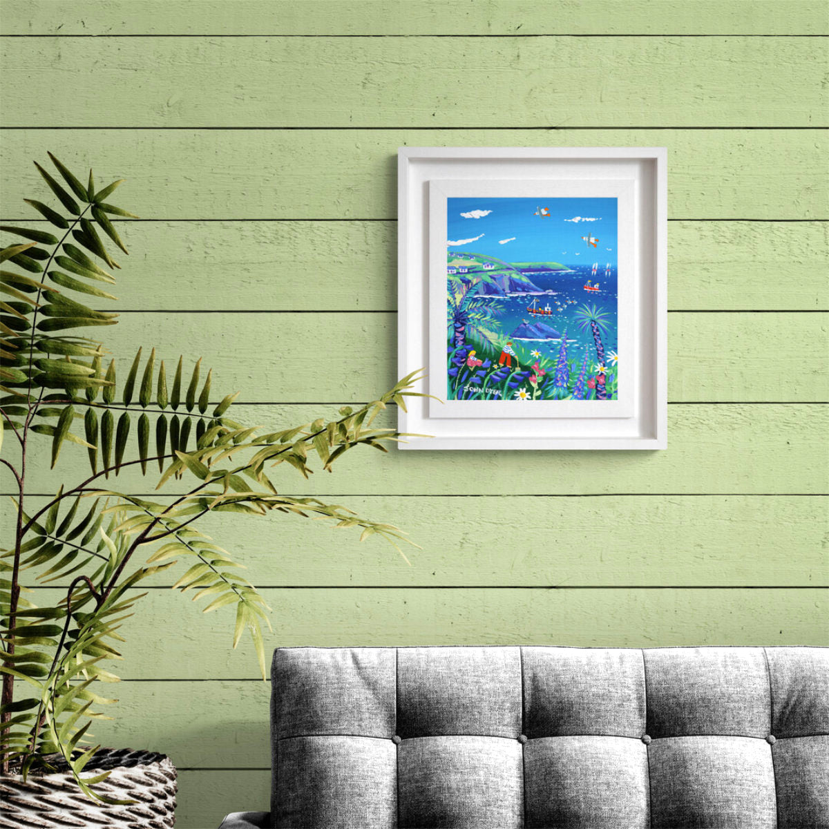 John Dyer Painting Cadgwith Cliffs John Dyer Gallery