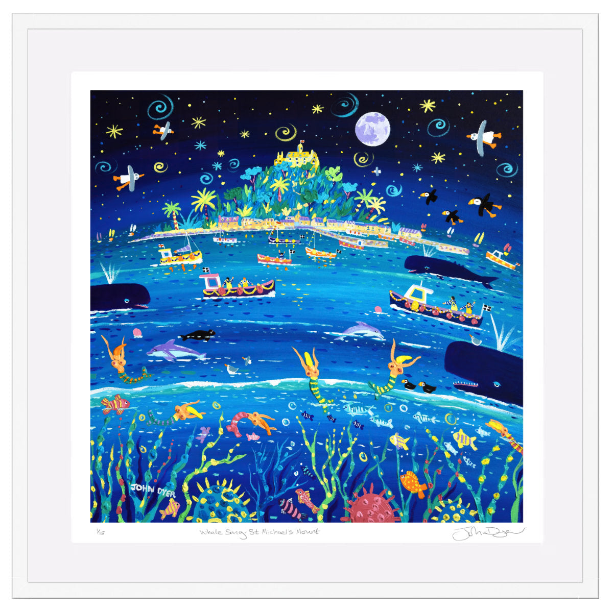 John Dyer Special Limited Edition Print &#39;Whale Song, St Michael&#39;s Mount&#39;