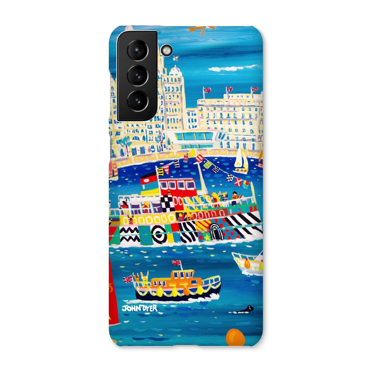 Snap Art Phone Case. Liverpool Mersey River Dazzle Ferry. Artist John Dyer. Cornwall Art Gallery