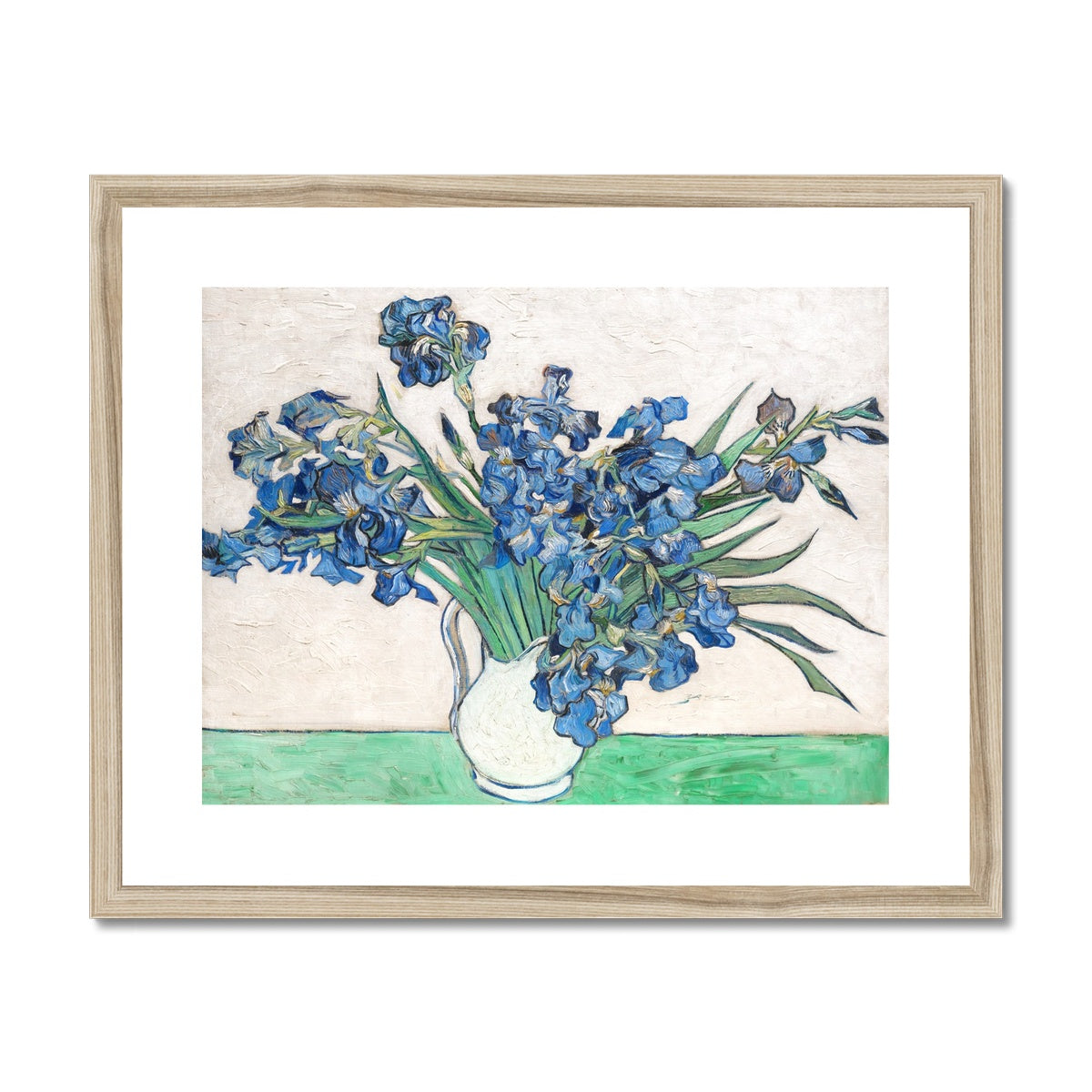 Vincent Van Gogh Framed Open Edition Art Print. &#39;Irises&#39; Still-Life. Art Gallery Historic Art
