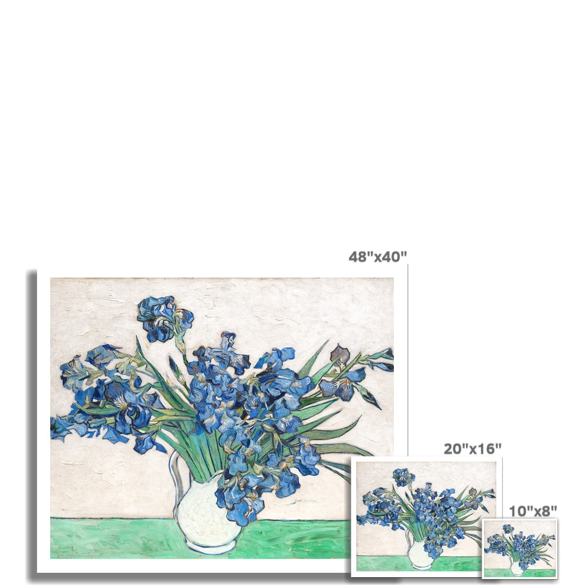 &#39;Irises&#39; by Vincent Van Gogh. Open Edition Fine Art Print. Art Gallery Historic Art