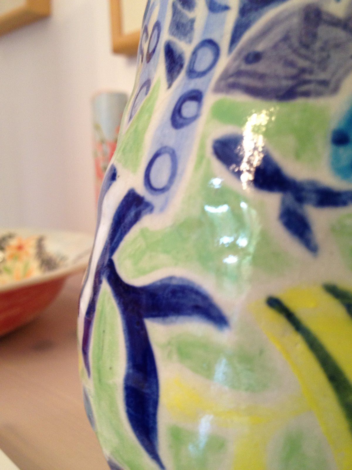 Joanne Short Ceramic Vase. Fish