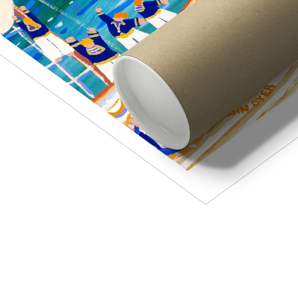 John Dyer Fine Art Print. Open Edition Cornish Art Print. 'Tall Ships and Small Ships 1998' Cornwall Art Gallery Coastal Print