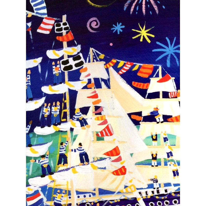 Official Limited Edition Tall Ships Art Print. &#39;Tall Ships and Small Ships 2014&#39;. Falmouth - Royal Greenwich Tall Ships Regatta 2014 by John Dyer